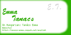 emma tanacs business card