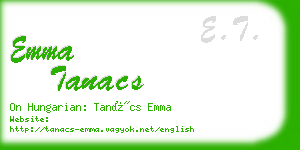 emma tanacs business card